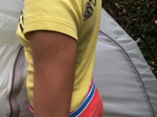 Shameless brunette slut Debbie E bends down for sex