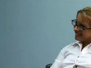 Strapon gang bang in the workplace