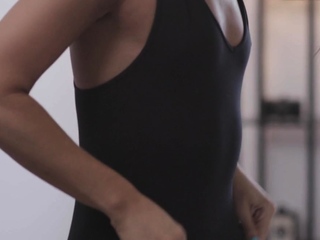 Trans goddess sucked just before kitchen sex in erotic couple