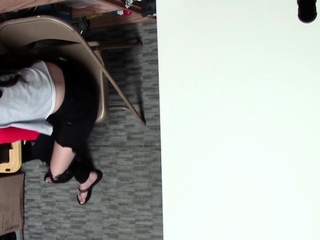 A teen latina strips naked then fucked by safety officer