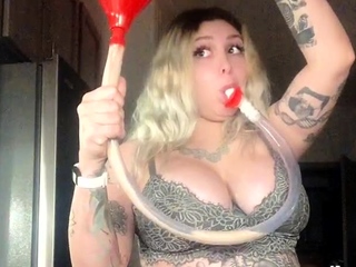 Amazing Significant Boobs Blonde Masturbates In The Shower