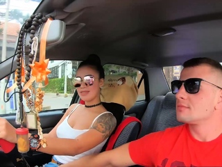 Huge tits Asian GF fucked following beach day