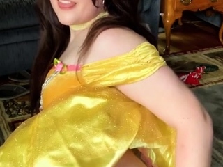 Significant Tits Tranny Strokes her Significant Cock