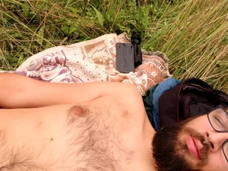 Brunette teen provides outside handjob