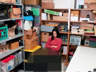 Ebony thief blowjobs safety officer then lets him fuck her