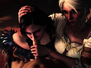 Game Anime Babes Gets Massive Fat Dick in Their Small Mouth