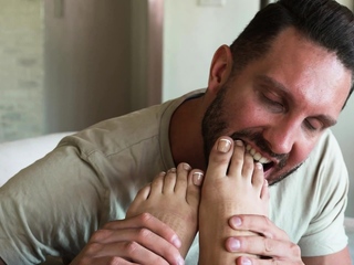 Surprise Foot Worship at Airbnb