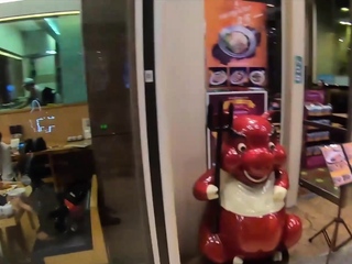 Thai girlfriend bowling and cock sucking