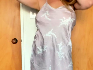 Webcam amateur Attractive teen touching her massive tit