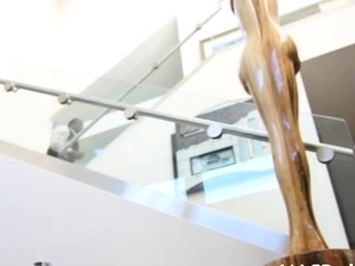 Alluring booty brunette Jada Fire chokes on a python