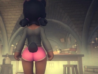 Brunette is shafted in a 3D fucking