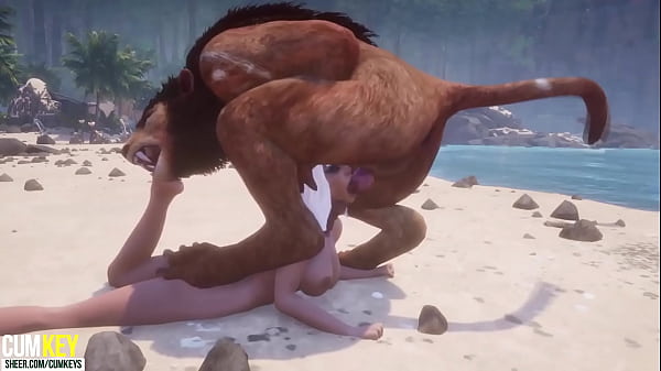Busty bitch Breeds with Furry on the beach | Large Cock Monster | 3D Porn Wild Life