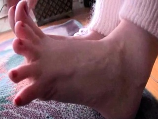 Foot Fetish, Large Boobs, Blonde, Slave, feet