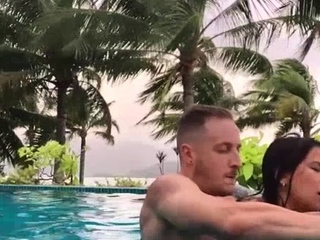 Fucking in Public Pool jacuzzi