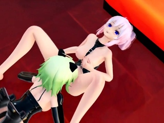 Hot 3D redhead licking a pussy though having fucked