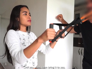 Hot Caramel Skin Teen Hotel Maid Huge Facial