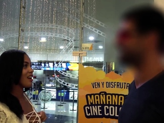 Hot tan lines on Colombian model s fantastic tits