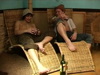 Lesbo adorable babes have some sex toys