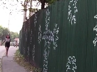 Lewd asian brunette Abby gets drilled tough