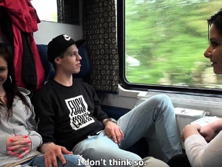 Naughty Foursome Sex in Public TRAIN
