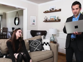 Attractive stepdaughter and her gothic charm