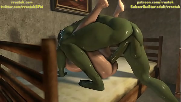 Sophitia Alexandra fucked challenging by futanari orc with large cock 3D animation
