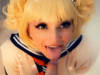 Big cock sucked by blonde MILF POV