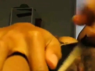 Black Girl Fingers Her Pussy With Panties On