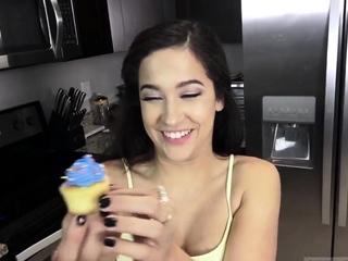 Blonde teen caught in shower Devirginized For My Birthday