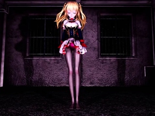 Brunette cums to hentai