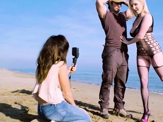 ChicasLoca – Huge Tits Blonde Rides Cock At The Beach