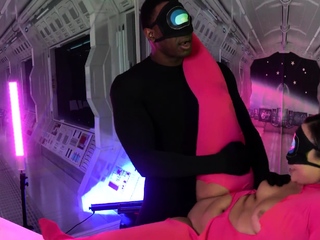 Femdom cuckold with interracial blowjob from brunette