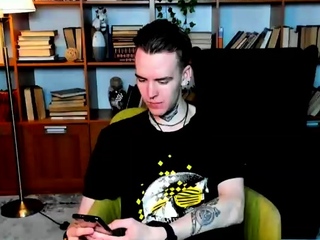 Gay twink solo for this huge cock jacking off