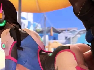 Hot 3D redhead licking a pussy while getting fucked