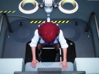 Hot 3D redhead licking a pussy while getting fucked