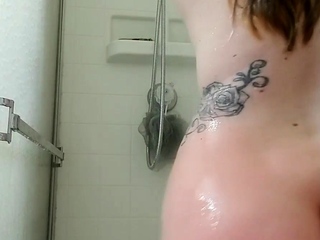 Hot brunette massive boobs toying pink pussy