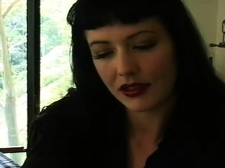 Messy slut pleasing her guy while smoking a cigarette