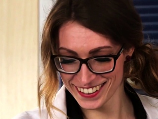 Naughty cfnm nurses dine on patients cock