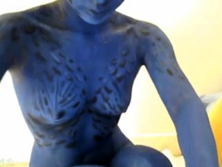 Redheaded amateur MILF with a sex toy on webcam show