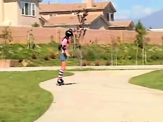 Skater teen masturbates