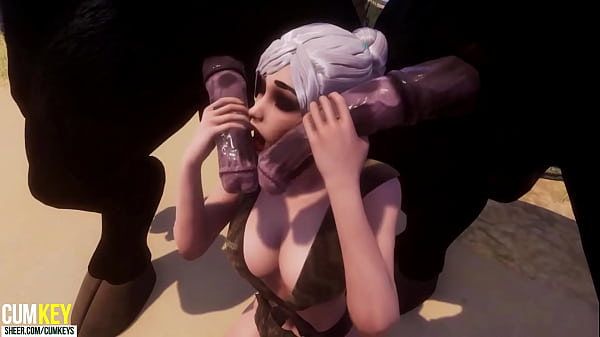 Two Monsters with Horse Cock Pump Cum in Tight Sluty pussy | Big Cock Monster | 3D Porn Wild Life