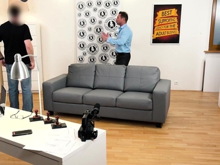 Wild difficult casting with seductive French teen Luna Rival and