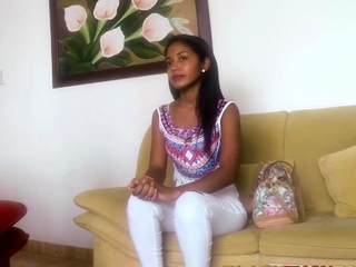 Afro Latina Preparing Pussy For Big Dick