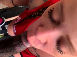 Amateur pawnshop blonde sucks dick pov style