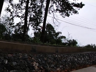 Amateur teen couple travels and fucks