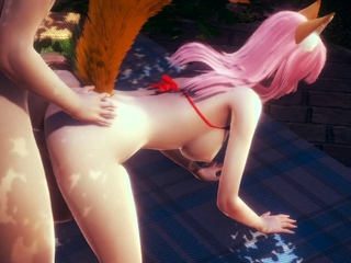 Brunette is shafted in a 3D fucking