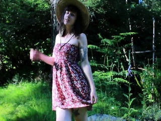 Busty amateur Milf outdoor action with cum in mouth