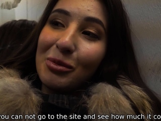 DEBT4k. Hot brunette enjoys unplanned sex