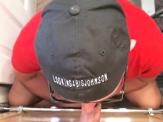 Gloryhole mature blowing shaft in POV