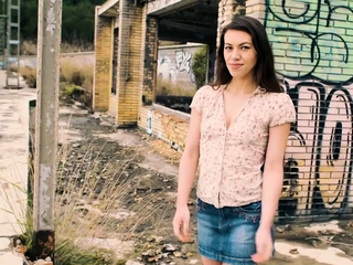 Horny hottie enjoys wild fuck fest in public